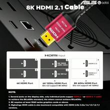 ASUS HDMI To HDMI Data Cable, HDTV Cable Supporting 8K@60Hz And 4K@120Hz And 2K@240Hz, Used For Video Transmission, Screen Expansion, Can Be Connected To PCs, Laptops And TVs, With High-Definition Picture Quality Without Lag, Plug-And-Play - View 7