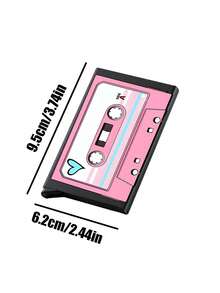 Retro Cassette Tape Print Pop‑Up Card Holder, Card Wallet, Hidden Card Slots For Any Card,Music Lover Gift,Commute Travel Dorm Use, Holiday Gift - Multicolor - View 11