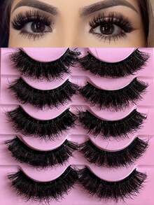 5 Pairs Of False Eyelashes, Fluffy And Dramatic, Birthday Parties, Dance Balls, Beer Festivals, Halloween, Thanksgiving, Beauty Tools - View 2