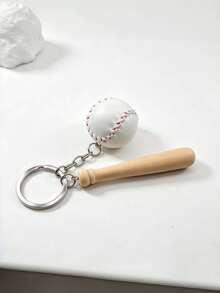 Gantungan Kunci Baseball Mini Kulit Realistis Buatan Tangan Gaya Olahraga Baru DIY 1 buah, Gantungan Kunci Bola & Tongkat Baseball Kreatif yang Dipersonalisasi Anti-Hilang, Suvenir Hadiah Liburan untuk Kekasih, Teman, Pacar, Aksesori Ponsel dan Mobil - MultiWarna - View 5