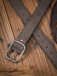 1pc Solid Color Vintage PU Leather Belt Unisex - JD001 - View 13