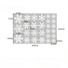 27pcs Snowflake Window Stickers, Including 4 Different Snowflake Patterns. These Removable Static Adhesion Stickers Are Ideal For New Year And Christmas Decorations, Perfectly Matching Windows Decorated With White Snowflake Patterns - Multicolor - View 2