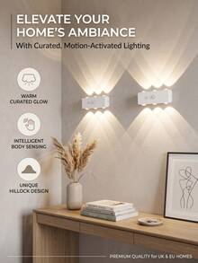 YITUMU 400mAh Rechargeable Smart Motion Sensor Wall Light, 3-Color White + RGB Magnetic Wall Lamp, Bedroom Atmosphere Night Light, Holiday And Party Decoration (1/2/4pcs) - Multicolor - View 5