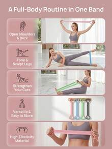 Durable TPE Shoulder Opener Exercise Band For Women, Non‑Slip Handle Resistance Stretcher For Posture Improve, Portable Fitness Tool For Home Yoga Gym Daily Training - Multicolor - View 4