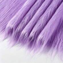 1pc Long Pile Faux Fur Fabric, Fluffy Plush Material, Multiple Colors Available, DIY Sewing And Home Party Decoration - Multicolor - View 15
