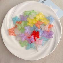 30pcs/Bag Mixed Color Butterfly Acrylic Beads Loose Beads For DIY Handmade Bracelet Necklace Phone Chain Decorative Handicrafts Jewelry Making Supplies - Multicolor - View 5