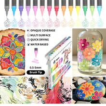 Flysea New Colorful Series 14pcs/Box, Vibrant Macaron Dopamine Gray Blue Green Brown And More Professional Acrylic Marker Pens, New Free Ink System, Multiple Color Combinations Available, Newly Launched, Better Quality, Smoother Writing Experience, Designed For Professional Artists - Sets - View 24