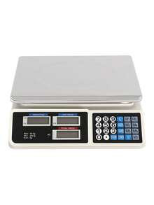 40kg Commercial Digital Pricing Scale With LCD Display - White - View 2
