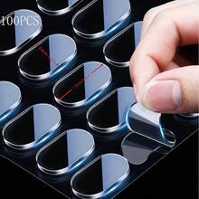 100pcs High Strength Acrylic Residue-Free Double-Sided Adhesive Strips - Die-Cut Round Hook And Loop Fasteners, Waterproof, Suitable For Home Decor, Wedding, Balloons, Posters, Photo Frames, Car Decoration, Model Fixing, Party Supplies - Multiple Styles - View 10
