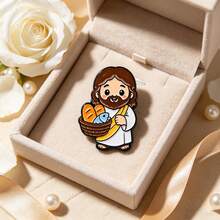 Cartoon Jesus Character Enamel Pins, Religious Faith Brooches Set, Decorative Lapel Badge For Backpacks Clothes Hats, Christian Gift For Believers - Multicolor - View 10
