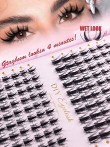512/384pcs Fairy Cluster C-Curl Cartoon False Eyelashes 8-16mm Thin Natural Lash Extensions DIY Cluster False Eyelashes Easy To Wear Reusable Suitable For Daily Makeup - View 8