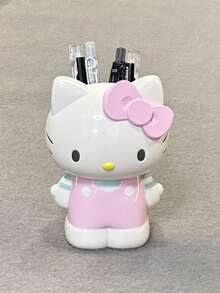 1pc Sanrio Hello Kitty 3D Desktop Pen Holder, Cute Bowknot Decor Desktop Storage Box, Multi-Functional Plastic Storage Rack, Suitable For Makeup Brushes, Pens, Stationery, Small Beauty Products, Vanity, Dorm, Office, Home Decor, Gift For Adults - View 10
