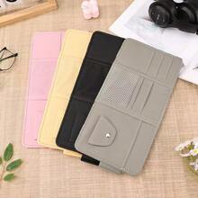 Car Sun Visor Organizer, Multi‑Functional Glasses Clip, Fashion Glasses Holder, Card & Document Pouch - A - View 2