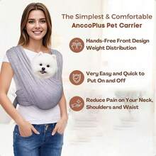 1pc Pet Carrier Backpack, Front Chest Carry Design, Portable Pet Sling Bag, Adjustable Size, Convenient For Outdoor Travel With Cats/Dogs - Multicolor - View 5