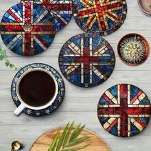 6pcs/Set 3.94X3.94 Inch Colorful Mandala Art Acrylic Coasters, 2D Colorful Mandala Art Coasters, Suitable For Patio Table, Kitchen, Living Room, Best Art Gift For Family - Multicolor - View 2