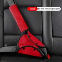Adjustable Car Seat Belt Shoulder Pad, Multiple Colors, Ergonomic Design, Premium Comfortable Travel Accessory - A - View 7