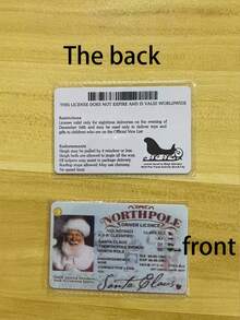 1pc Santa Claus Driver's License Lost & Found, Christmas Eve Santa Claus Flight License, Christmas Decoration Gift - Multicolor - View 8