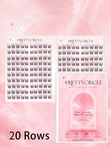 20-Row Glue-Free Large Capacity False Eyelash Book, Fine Hair-Like Mixed Length False Eyelashes, Ultra-Lightweight, Natural Fluffy Curly Effect, Almost No-Feel Comfortable Wear, Daily Eye Makeup - C - View 6