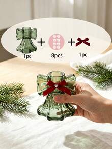 Light Luxury Exquisite High-Quality Glass Candle Holder DIY Gift Set Includes (Candle Holder + Bow + Heart Sticker) Suitable For Home Decor, Room Decor, Party And Holiday Decoration, Office Decor, Living Room Accessory, Also Perfect Gift For Christmas, Halloween, Wedding, New Year With Great Atmosphere - Elegant Gift - View 14