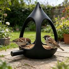 Hanging Bird Feeder For Outdoor Garden, Teardrop‑Shaped Wild Bird Food Dispenser With Drainage Design, Yard Tree Hanging Decor - Multi-color - View 6