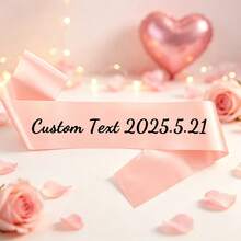 Customized Glitter Ribbon, Can Be Written According To Your Requirements, Multiple Colors, Wedding Bridal Shower Gift, Happy Birthday Ribbon, Bachelorette Party Decoration, Parade Banner, Ideal Gift For Graduation Ceremony - Multicolor - View 8