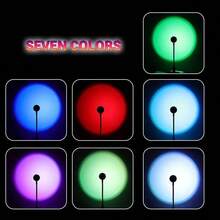 Seven-Color Sunset, Sunset Light, Adjustable Color, Internet Celebrity Colorful Sunset Lamp, Portable Floor Lamp, Atmosphere Lamp, Colorful Sunset, Sunset Lamp, Bedroom, Living Room, Portable Model, Multi-Scene Universal Model, Seven-Colorsunset Lamp - Colorful Sunset Lamp - View 1