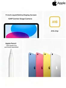 Apple IPad 11 Tablet Powered By A16 Bionic Chip, 120Hz Adaptive High-Refresh Liquid Retina Display, Ultra-Thin Metal Body - Multicolor - View 5