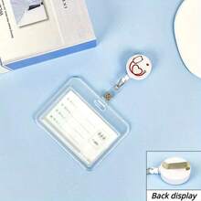 1 Set Doctor/Nurse Transparent Badge Card Holder, Retractable Badge Reel, Medical Element ID Card Clip - Multicolor - View 7