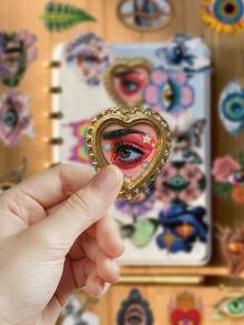 50pcs Pupil Fantasy Stickers For Scrapbooking, Planner, Diary, Notebook, Luggage, Envelope, Greeting Card, Tablet, Water Bottle - Pupil Fantasy - View 5