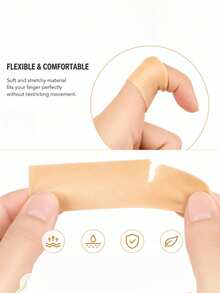 3 Rolls Unisex Beige Anti-Chafing Heel Pads, Soft Comfortable Elastic Cut-To-Fit Foot Protection Cushions For Athletic Shoes, Business Shoes And High Heels - Beige - View 5