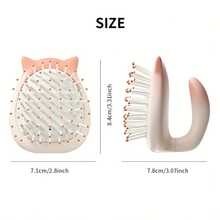 Cute Hair Brush Upgraded 3D Air Cushion Comb Soft Anti-Tangle Massage Brush Static Control Anti-Breakage Suitable For Thick Hair Perfect Gift And Bedroom Decor - Multicolor - View 5
