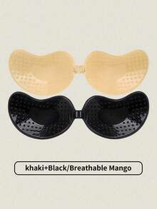 Invisible Strapless Adhesive Bra, Silicone Breast Pads Mango Cup Push Up Inserts For Women - Multicolor - View 10