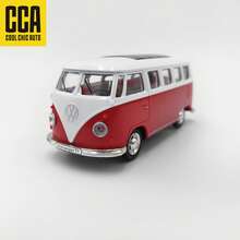 Volkswagen 1:38  T1 Bus Red, Palm-Sized, Opening Doors, Pull-Back Drive, Children's Toy, Interactive Play, Holiday Gift - Multicolor - View 11