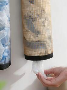 Hanging Plastic Bag Storage Rack Organizer Convenient Garbage Bag Storage Bag Mesh Plastic Bag Holder For Ourdoor Camping Behind Door Storage Kitchen Storage Storage Organizer Home Kitchen Decor Kitchen Essentials Bathroom Kitchen Accessories - Multicolor - View 8