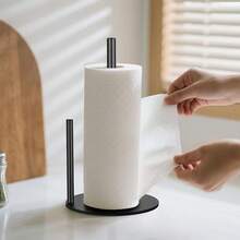 Stainless Steel Paper Towel Holder, Silver, Kitchen Paper Towel Organizer Rack With Weighted Base Countertop Paper Towel Dispenser - Multicolor - View 5