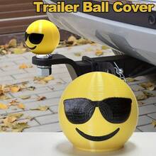Funny Smiling Face Tow Hitch Cover - Universal Rubber Trailer Hitch Plug Cap, Cute Car Accessory For Truck & SUV Receiver Protection - A - View 5
