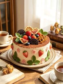Set Cetakan Silikon Bunga Stroberi 3D, Cetakan Buah untuk Fondant, Cokelat, Permen, Dekorasi Kue, Alat Pembuat Kue, Cocok untuk Topper Cupcake, Tanah Liat Polimer, Kue Kering, Kerajinan DIY Kue Pastry, Dapat Digunakan Kembali dan Mudah Dibersihkan, Perlengkapan Dapur untuk Membuat Kue - Krem - View 6