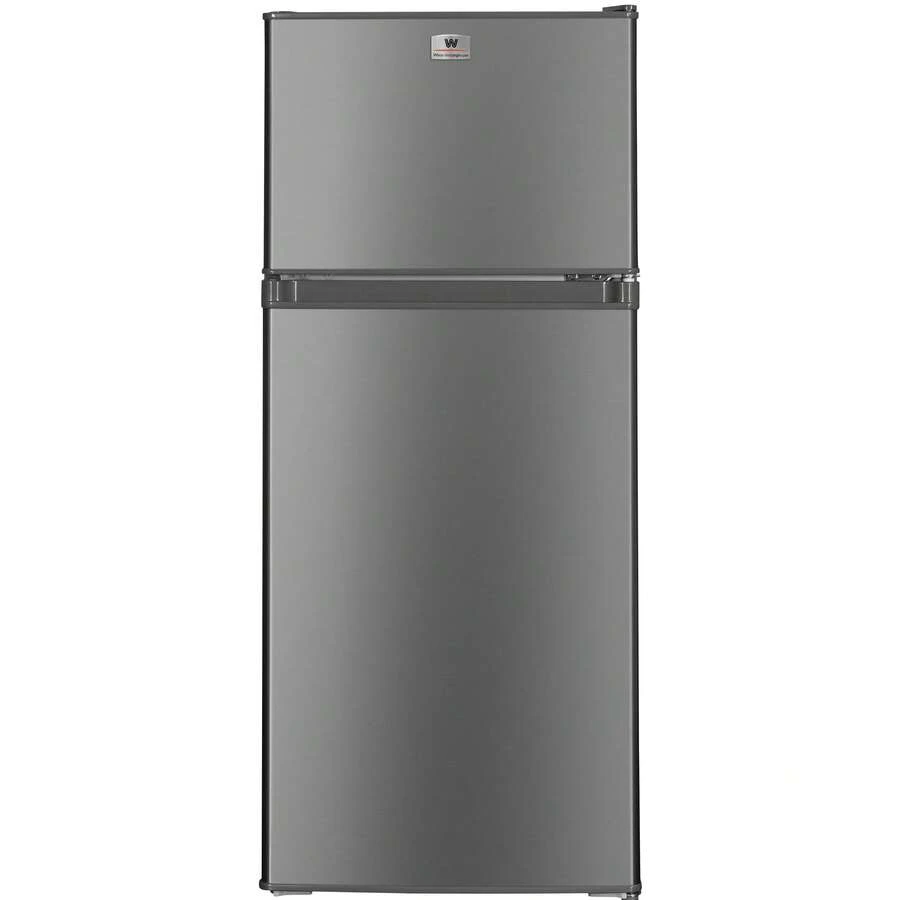 White Westinghouse  Refrigerador Frigobar 4.4 pies 125L Modelo WWCR44125LHS Top Mount Control mecánico de temperatura  Puerta reversible y Luz interior  Condensador interno Pata ajustable - Gris - Ver 1