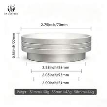 1 buah Cincin Takar Paduan Aluminium Anti Tumpah yang Ditingkatkan/Model Baru, Dengan Magnet dan Tekstur Anti Selip, Tidak Mudah Jatuh/Alat Seduh Kopi yang Dipersonalisasi/Universal, Bahan EU, Tersedia 3 Ukuran: 51/53/58mm - MultiWarna - View 7