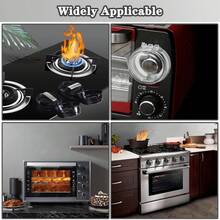 6pcs Stove Knob Protector Cover Set, Includes 5 Protector Covers + 1 Lock, Universal Gas Stove Knob Anti-Touch Switch Guard - Multicolor - View 8