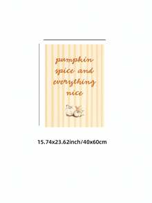 1pc Frameless Pumpkin Spice Autumn Cozy Rustic Kitchen Living Room Wall Art Canvas Poster For Dorm Back To School Gift - Frameless - View 13
