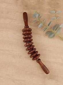 Wooden Massage Roller Stick For Muscle Relief, 9‑Wheel Smooth Body Roller, Wood Therapy Massage Tools For Trigger Point Relief, Legs Sore Muscle Recovery - Multiple Styles - View 10