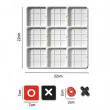 Upgraded Tic Tac Toe Game Set, Classic X O Strategy Battle Educational Toy, Suitable For Children 3+ Years Old Multi-Mode Interactive Family Tabletop Game, Indoor Tabletop Game, Ideal Birthday, Christmas Holiday Gift, Develops Logical Thinking, Improves Problem Solving Skills, Fun Competitive Leisure Activity For Boys, Girls And Adults - Multicolor - View 8