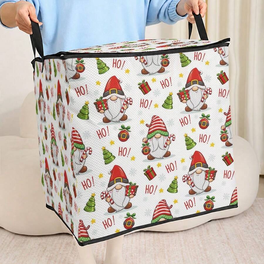 1pc Large Capacity Star-Shaped Lid Storage Box, Foldable Organizer Bin, Suitable For Blankets And Quilts, Equipped With Durable Zipper, Perfect Holiday Home Gift, Can Be Used For Under-Bed Storage. Organizer Box With Lid, Storage Box With Lid, Extra Large Quilt Organizer Bin, Storage Box With Lid, Storage Box, Storage Box With Lid, Storage Cabinet, Medicine Storage Box, Box-Style Storage, Storage Bin, Cabinet - Multicolor - View 1