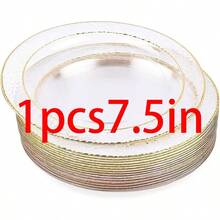 Set Peralatan Makan Mewah 10/20/25 Buah dengan Pinggiran Emas Hitam, Piring Dapat Digunakan Kembali Ukuran 7,5 Inci/10,25 Inci, Piring Makan, Piring Buah dan Camilan, Piring Makanan Penutup dan Salad, Piring Keju dan Permen, Peralatan Makan Multifungsi, Cocok untuk Pesta, Pernikahan, Ulang Tahun, Piknik, dan Acara Liburan, Mudah Dibersihkan dan Tahan Lama, Cocok untuk Tata Letak Meja di Rumah dan Acara Modis. Piring Plastik, Baki, Piring Kue, Dekorasi, Baki - B - View 12