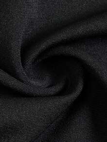 minisummer Gaun Mini Lengan Panjang Dua Lapis Hitam untuk Wanita Musim Gugur, Gaun Malam Pendek Bodycon Lengan Mengembang dari Chiffon Transparan untuk Musim Gugur dan Musim Dingin - Hitam - View 6