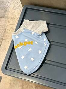 Dog Shirt For Small And Medium Dogs, Cute Star Print Jackpot Letter Pet T-Shirt, Soft And Breathable Raglan Sleeve Puppy Clothes, Daily Wear Cat T-Shirt, Suitable For Kittens, Chihuahuas, Maltese, Shih Tzus - Multicolor - View 15