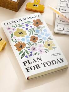 New Floral Blank Notebook, Portable Daily Planner, Fresh Pocket Notebook, Suitable For Office, Home, School, Office Assistant, Back To School Essential. School Supplies - A6 - View 12