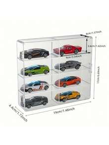 1pc High-Quality Transparent Acrylic 8-Compartment Display Box, Multi-Functional Art Supplies Storage & Carrying Box, Practical Desktop Organizer, Keeps Desktop Tidy, Suitable For Daily Desktop Use - Multicolor - View 13
