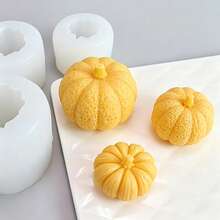 1pc Pumpkin Shaped Silicone Mold Set (Large, Medium, Small), For Making Candles, Plaster, Soap, Also Suitable For Party Decoration - White - View 11